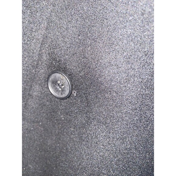 Vintage Mens EMPORIO ARMANI Coat Jacket Pea Trench Wool Black 3 Button - Picture 8 of 11